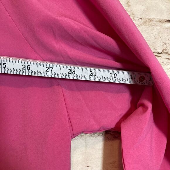 Catherines Top Womens 4X Hot Pink Tunic Long Sleeve Button Front Plus Size - Picture 13 of 14